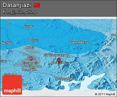 Political Panoramic Map of Dasanjiazi