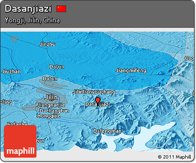 Political Panoramic Map of Dasanjiazi