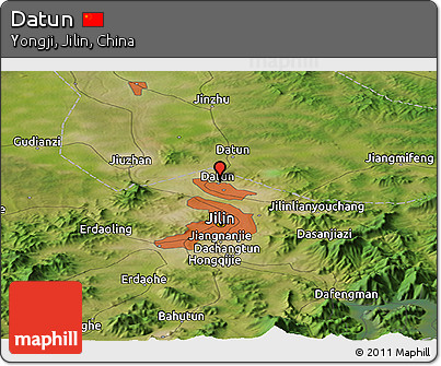 Satellite Panoramic Map of Datun
