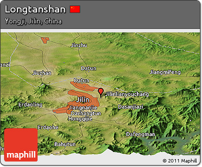 Satellite Panoramic Map of Longtanshan