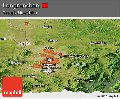 Satellite Panoramic Map of Longtanshan