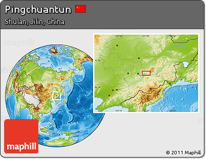 Physical Location Map of Pingchuantun