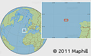 Savanna Style Location Map of the area around 43° 53' 30" N, 12° 40' 30" W