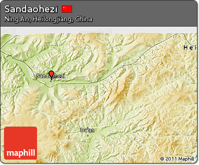 Physical 3D Map of Sandaohezi