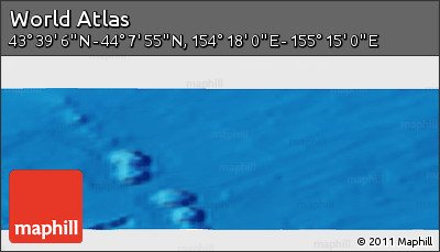 Physical Panoramic Map of the Area around 43° 53' 30" N, 154° 46' 30" E