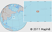 Gray Location Map of the area around 43° 53' 30" N, 155° 37' 30" E