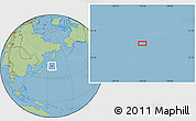 Savanna Style Location Map of the area around 43° 53' 30" N, 155° 37' 30" E