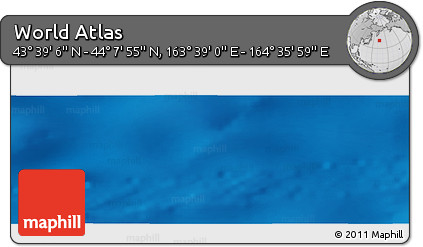 Physical Panoramic Map of the Area around 43° 53' 30" N, 164° 7' 30" E
