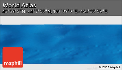 Physical Panoramic Map of the Area around 43° 53' 30" N, 164° 7' 30" E