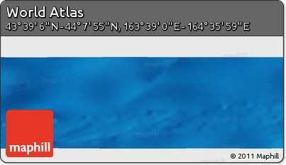 Physical Panoramic Map of the Area around 43° 53' 30" N, 164° 7' 30" E