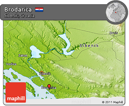 Physical 3D Map of Brodarica