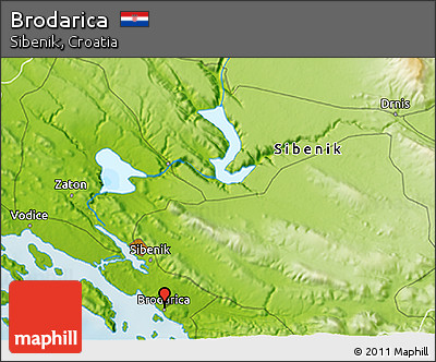 Physical 3D Map of Brodarica