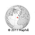 Outline Map of the Area around 43° 53' 30" N, 16° 4' 29" W, rectangular outline