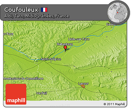 Physical 3D Map of Coufouleux