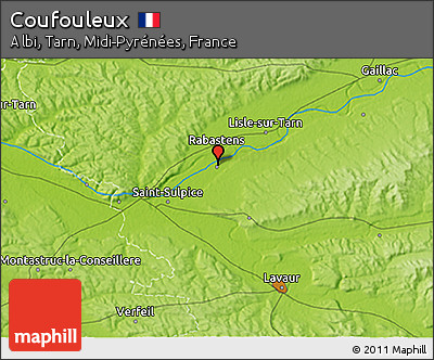 Physical 3D Map of Coufouleux