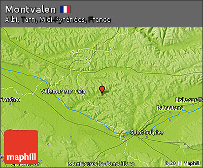 Physical 3D Map of Montvalen