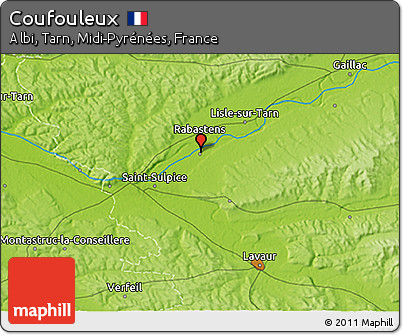 Physical 3D Map of Coufouleux