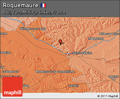 Political 3D Map of Roquemaure