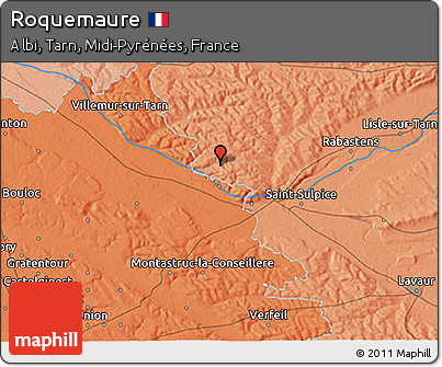 Political 3D Map of Roquemaure