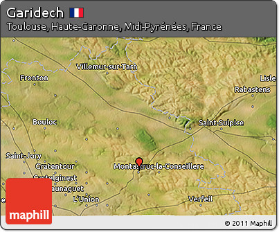 Satellite 3D Map of Garidech