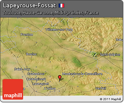Satellite 3D Map of Lapeyrouse-Fossat