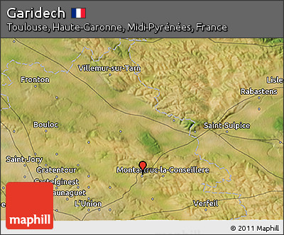 Satellite 3D Map of Garidech
