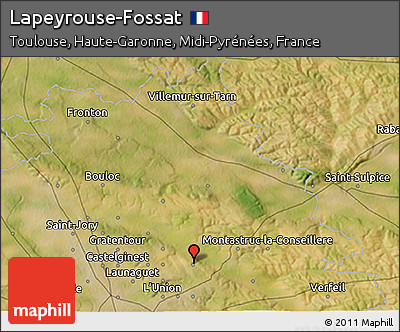 Satellite 3D Map of Lapeyrouse-Fossat
