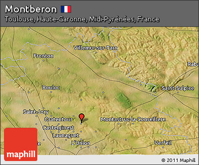 Satellite 3D Map of Montberon