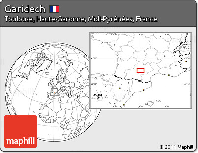 Blank Location Map of Garidech