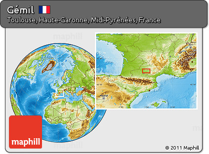 Physical Location Map of Gémil