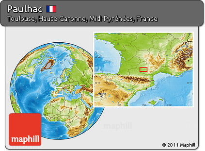 Physical Location Map of Paulhac