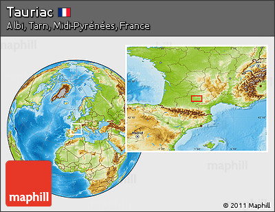 Physical Location Map of Tauriac