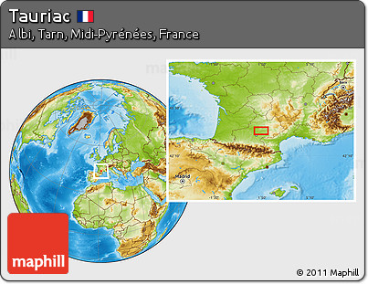 Physical Location Map of Tauriac