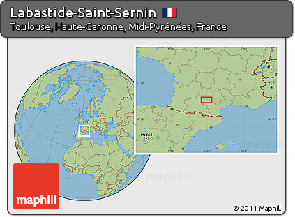 Savanna Style Location Map of Labastide-Saint-Sernin