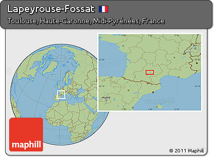 Savanna Style Location Map of Lapeyrouse-Fossat