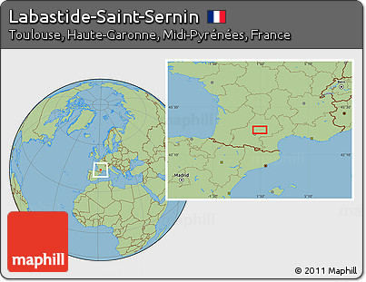 Savanna Style Location Map of Labastide-Saint-Sernin
