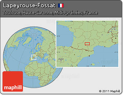 Savanna Style Location Map of Lapeyrouse-Fossat