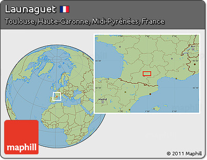 Savanna Style Location Map of Launaguet