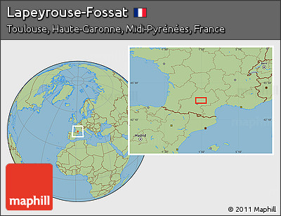 Savanna Style Location Map of Lapeyrouse-Fossat