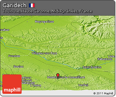 Physical Panoramic Map of Garidech