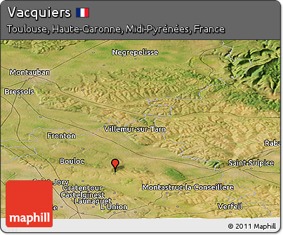Satellite Panoramic Map of Vacquiers