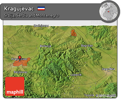 Satellite 3D Map of Kragujevac