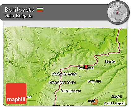Physical 3D Map of Borilovets