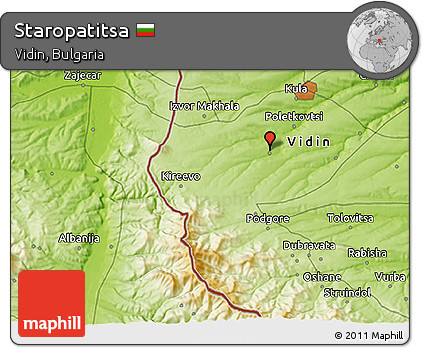 Physical 3D Map of Staropatitsa