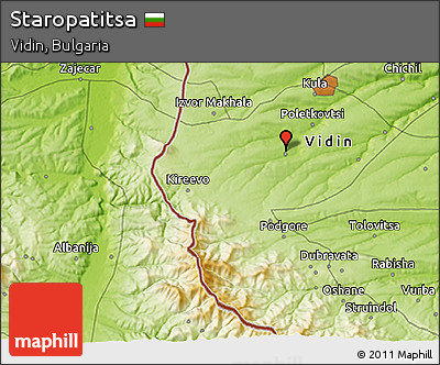 Physical 3D Map of Staropatitsa