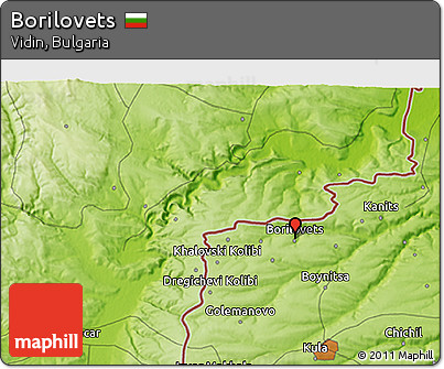 Physical 3D Map of Borilovets