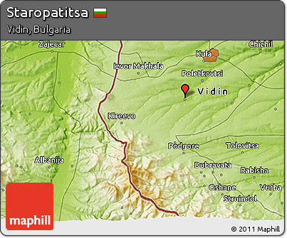 Physical 3D Map of Staropatitsa