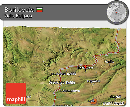 Satellite 3D Map of Borilovets