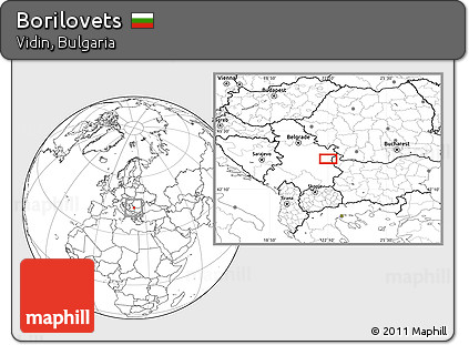 Blank Location Map of Borilovets