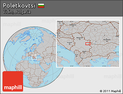 Gray Location Map of Poletkovtsi